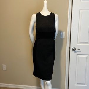 Vince Stretch Wool Color Blocked Empire Waist Pencil Sheath Dress size 6 EC